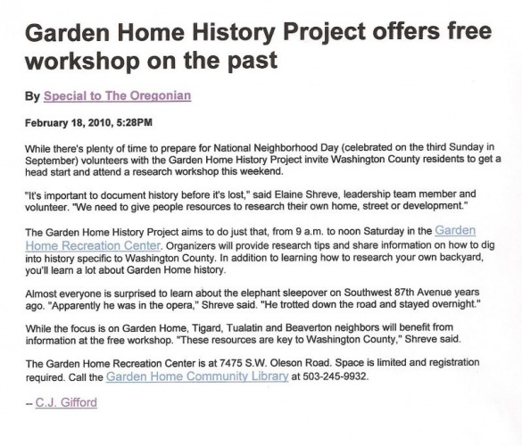 Invitation to the Researching House History event 2010