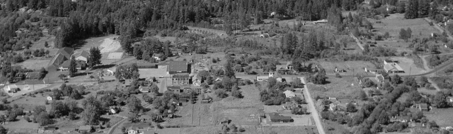 1957 - Aerial photo of Lamb's Thriftway - Newly constructed prior to opening - Arndt Neg 09 detail