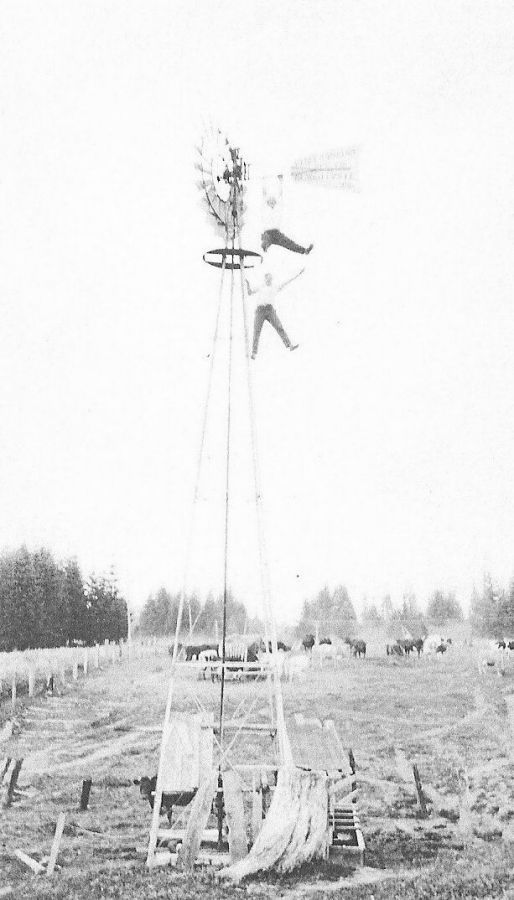 Shattuck Dairy - hanging from windmill, used to pump water
