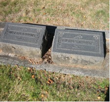 Tombstones of Charles and Musetta Adams