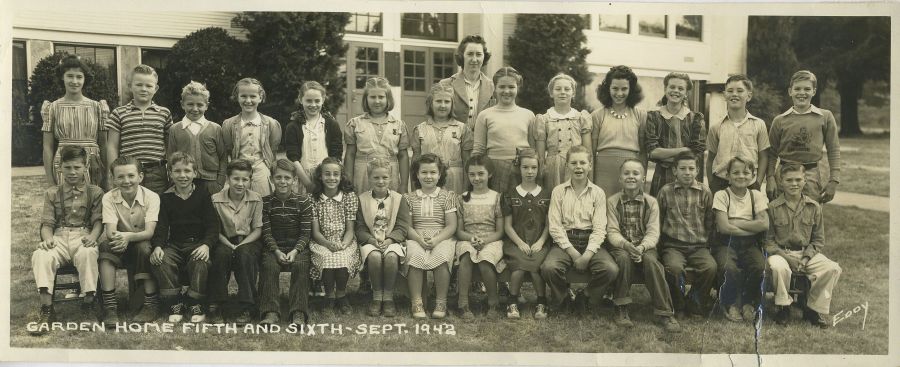 1942 Garden Home School grades 5 and 6, teacher Vera Jane Waltman