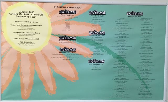 Garden Home Community Library 2004 expansion - Donors