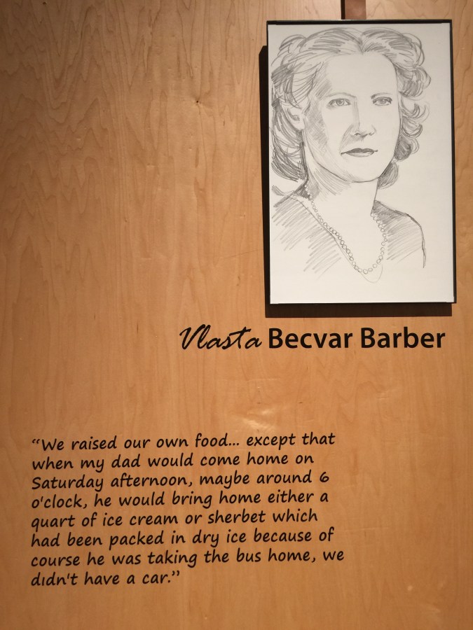 Washington County Museum exhibit featuring Vlasta Becvar's life story, 2018