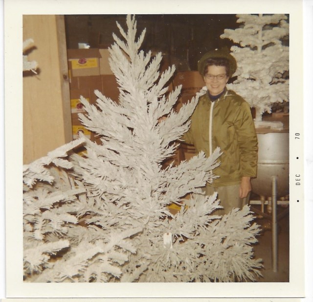 Whitney's Cannery - Flocked Christmas trees - Leona Whitney 1970