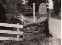 Historic 1910 pillars at the entry to the Hunt Club