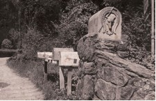 Historic 1910 pillars at the entry to the Hunt Club