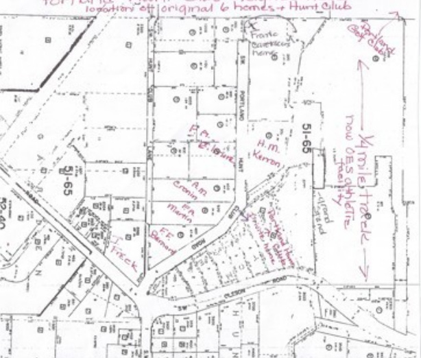 Portland Hunt Club neighborhood plot map