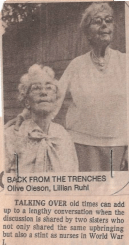 Olive Philena Oleson and Lillian Oleson Harris Ruhl