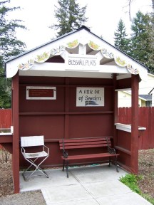 Swedish bus shelter on SW Oleson Rd