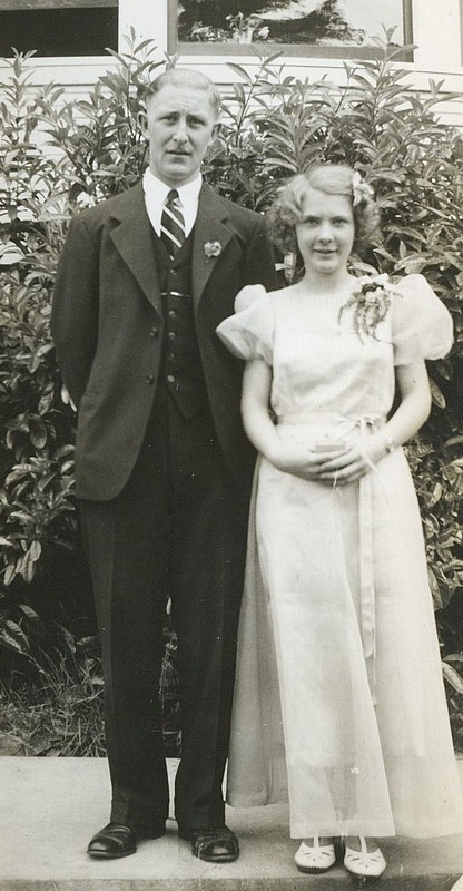 May 18, 1939, Garden Home School graduation. Prinicipal Edward T.Taggart and Vlasta Becvar.
