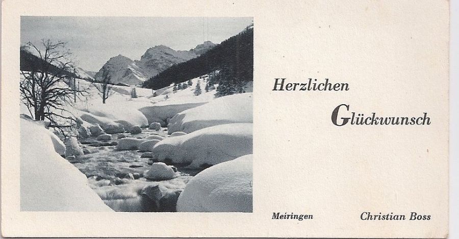 Good luck card from Mierngen, Switzerland