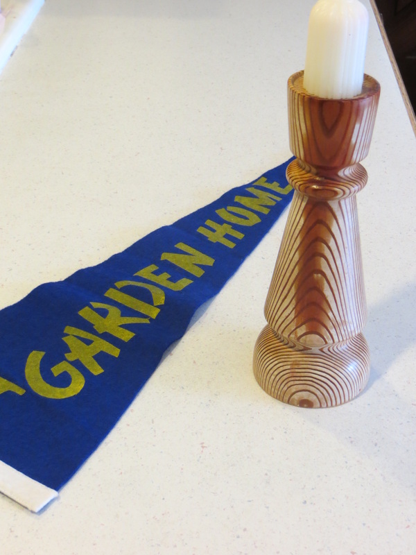 Garden Home pennant, candle holder