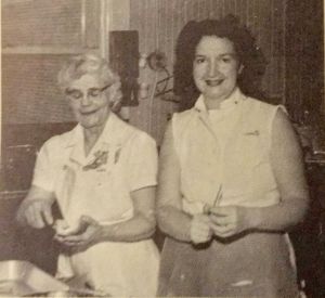 Isolda Steele (left) with Mrs. Norris (right) at the Garden Home School