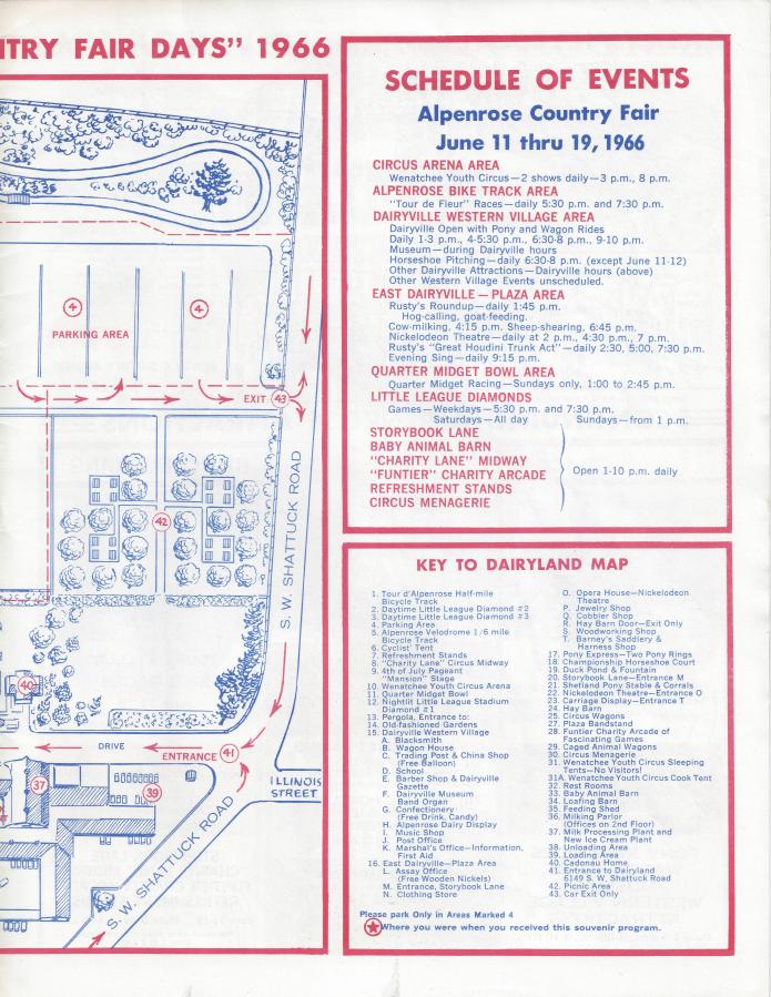 Alpenrose Country Fair 1966 large brochure 3