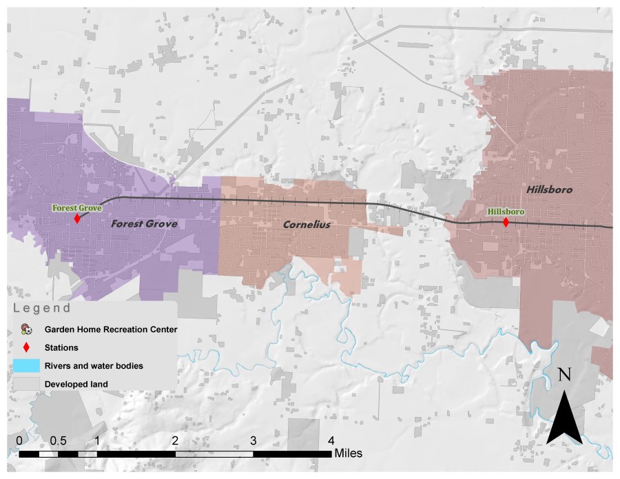 Slattery Research - OE railway maps - Forest Grove detail
