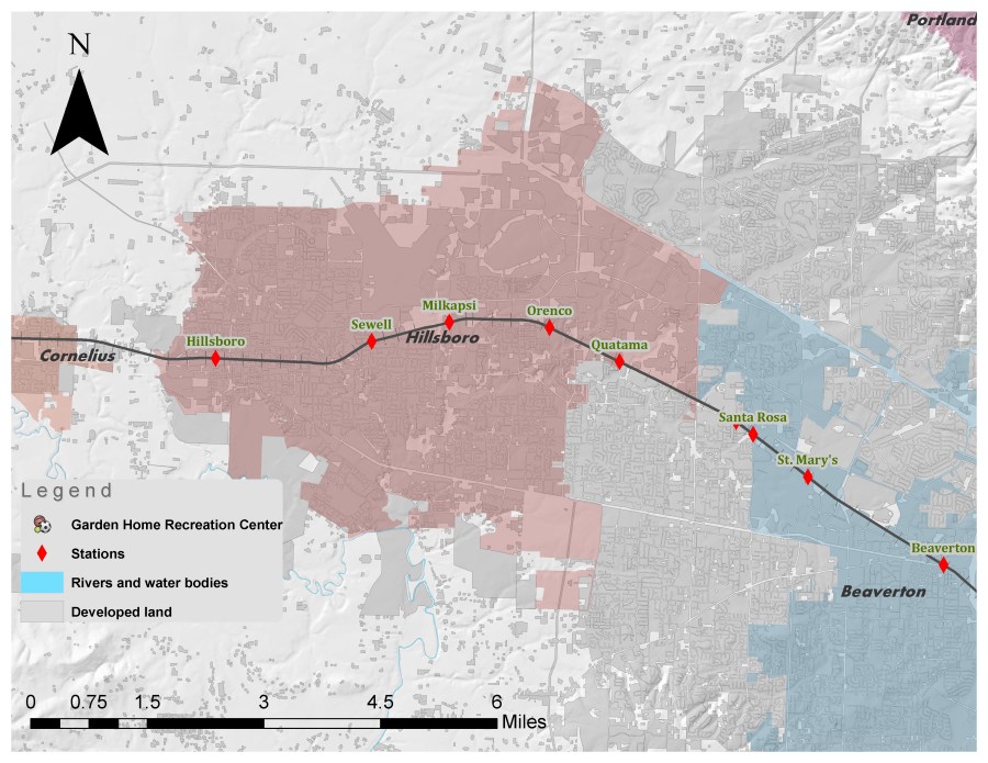 Slattery Research - OE railway maps - Hillsboro detail