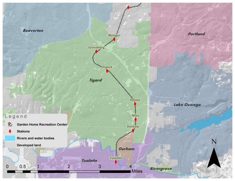 Slattery Research - OE railway maps - Tigard detail
