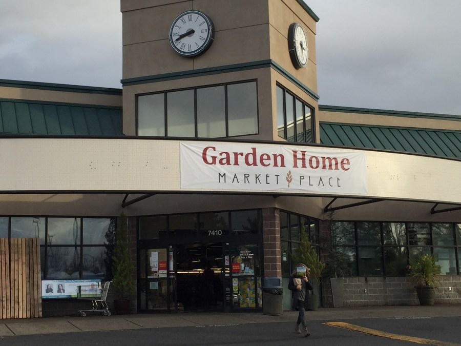 Garden Home Market Place temporary sign