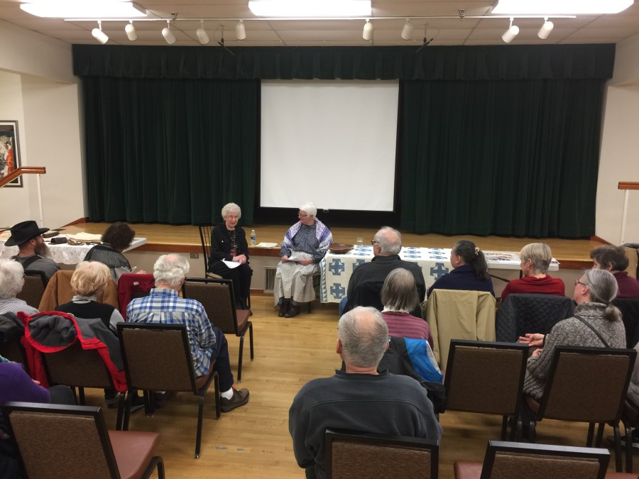 2019-01-08 history reenactment - Elaine and Patsy