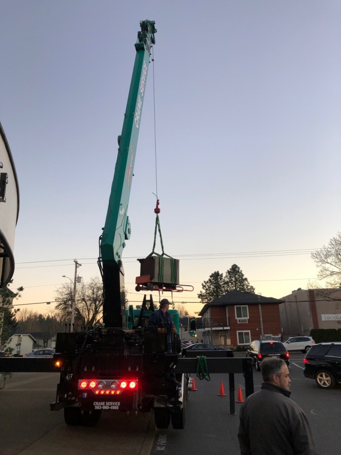 2019-01-30 Post Office Safe - safe coming off the truck