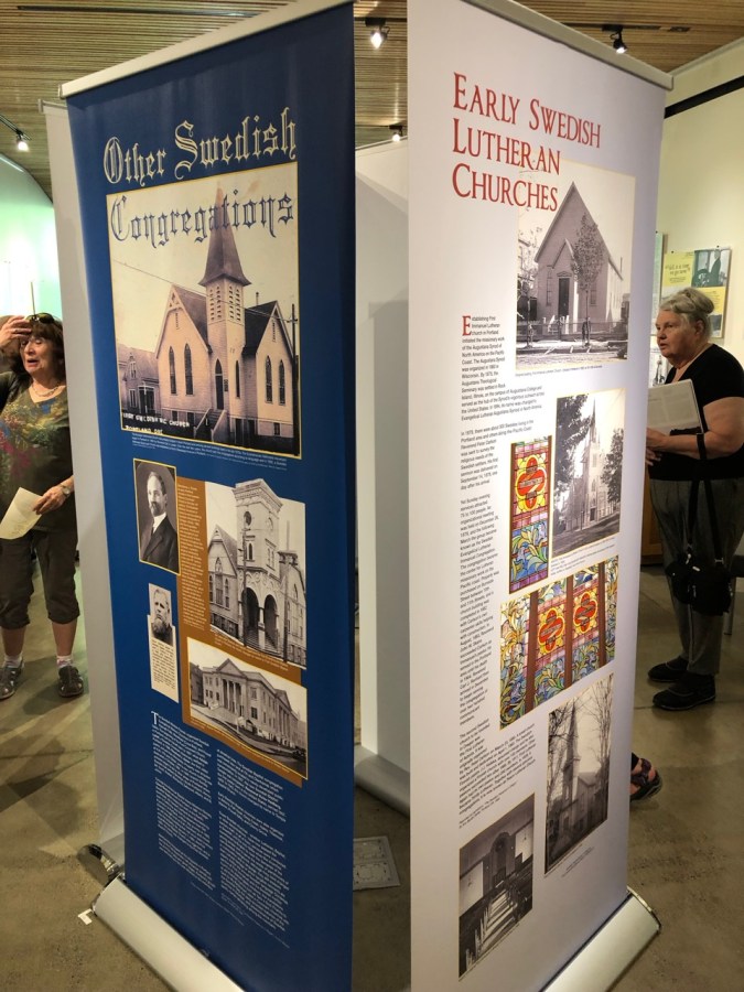 Nordia house event 6-2019 - From Sweden to Oregon exhibit - churches