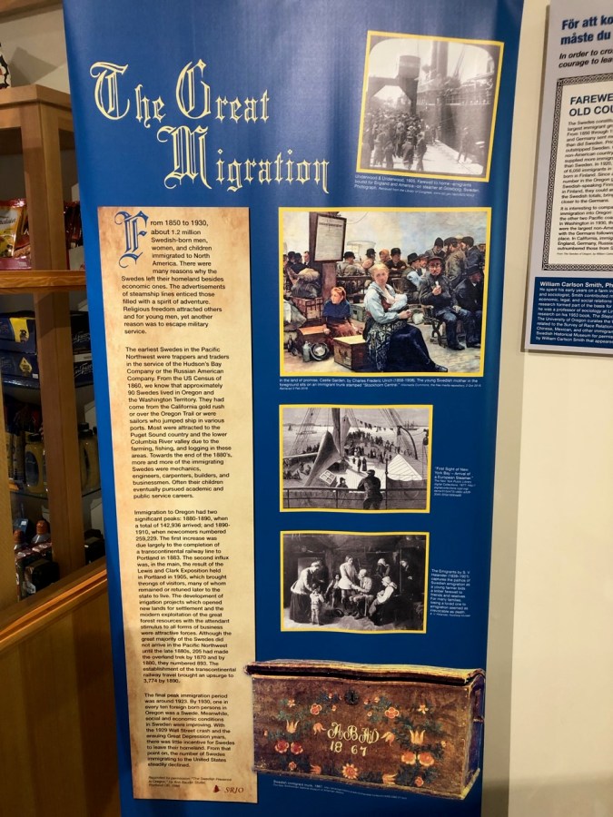 Nordia house event 6-2019 - From Sweden to Oregon exhibit - Great Migration