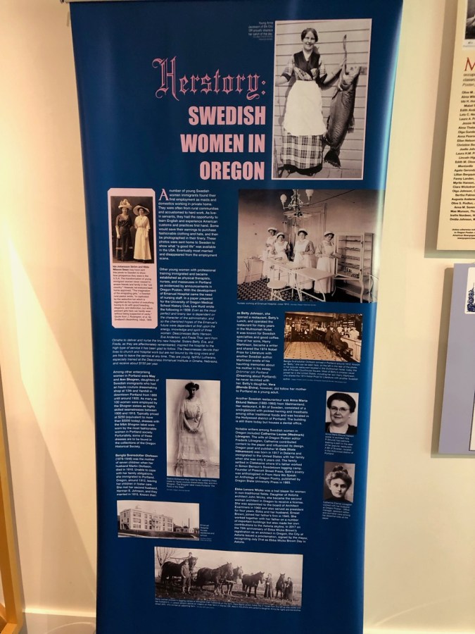 Nordia house event 6-2019 - From Sweden to Oregon exhibit - Swedish women