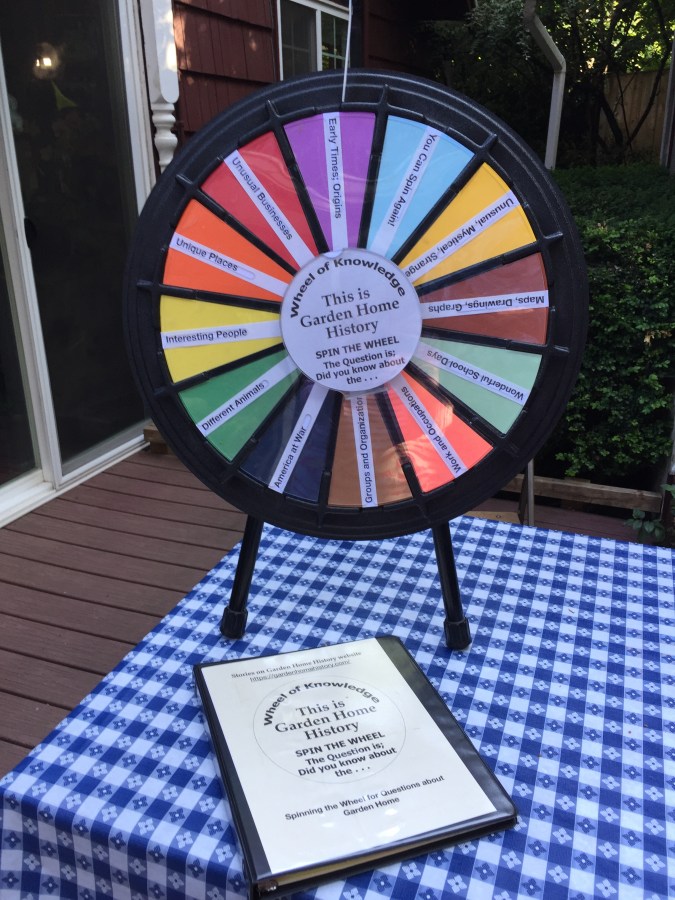 Wheel of Garden Home History game