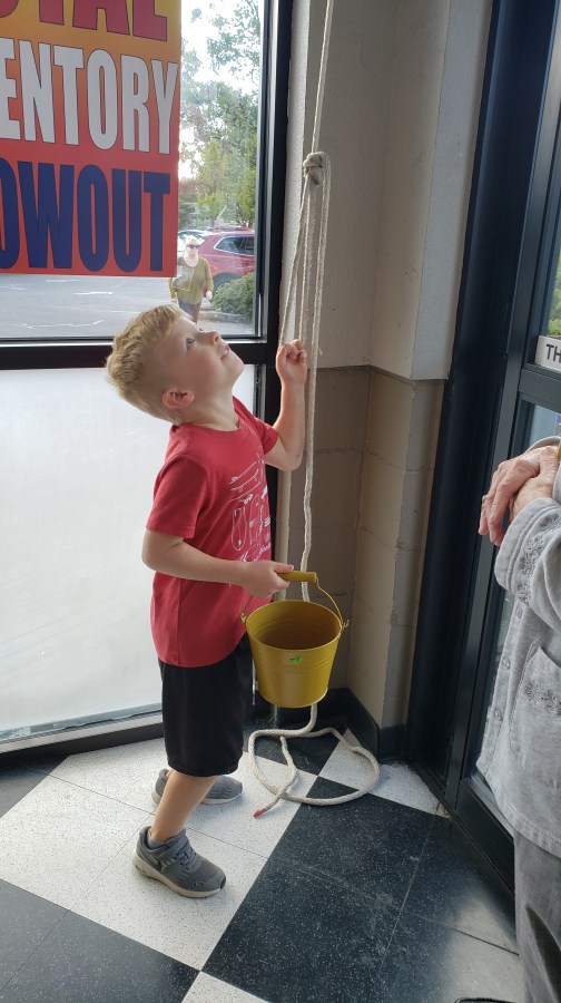 2019 Bell Ringing - Kid with pail