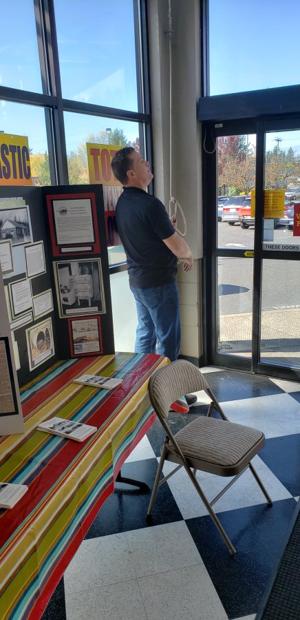 2019 Bell Ringing - Mike ringing the bell