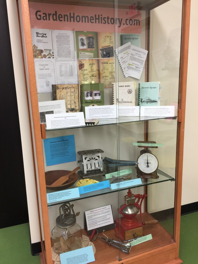 Cooking display cabinet in the Garden Home Community Library