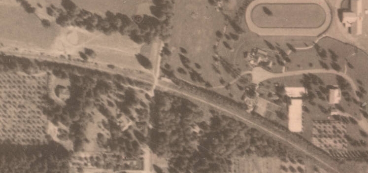 1936 aerial photo of location of Firlock Station