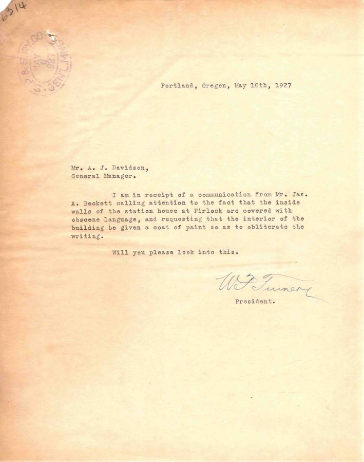 Firlock Station historical file