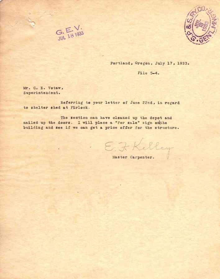 Firlock Station historical file