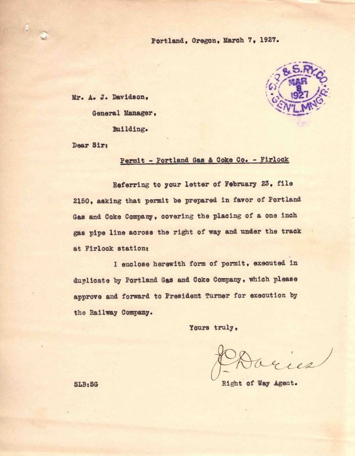 Firlock Station historical file