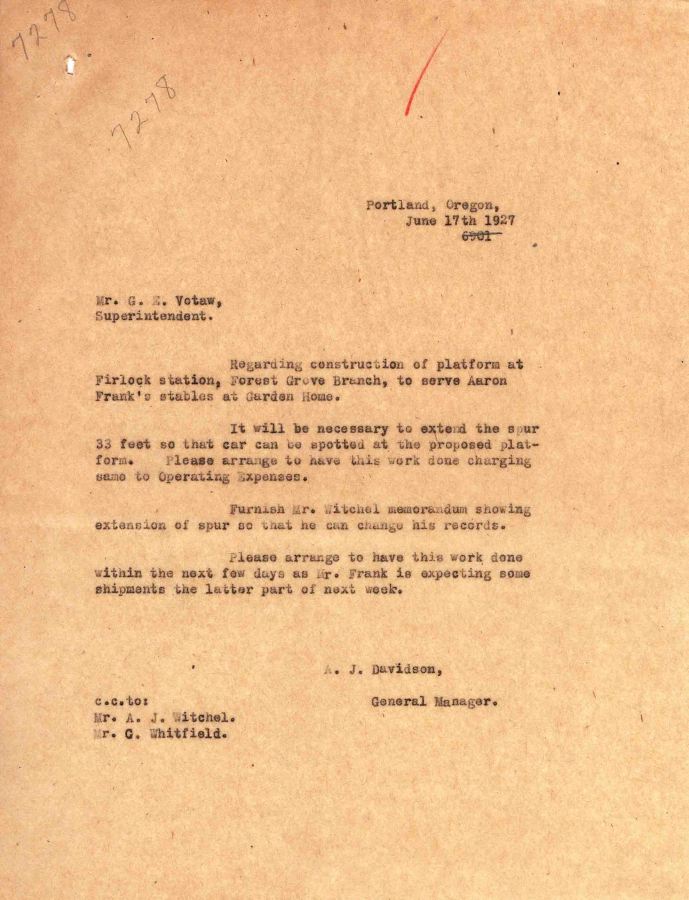 Firlock Station historical file