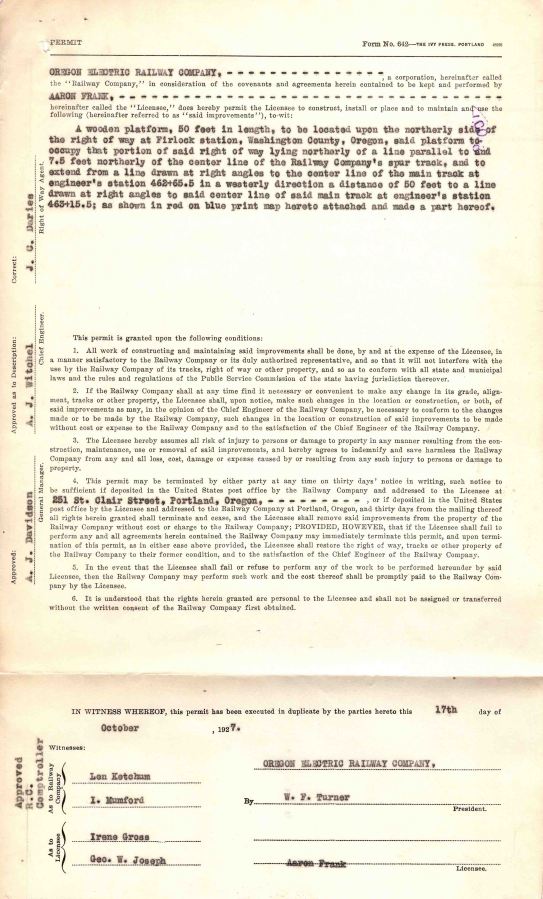 Firlock Station historical file