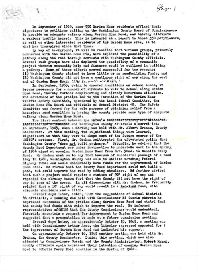 Garden Home Citizens’ Action for Safety Path report pg 1