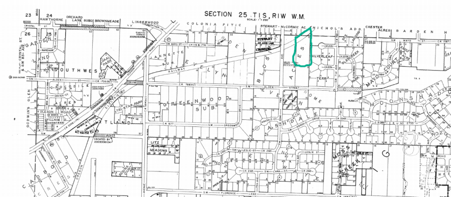 Section 25 TIS plat map