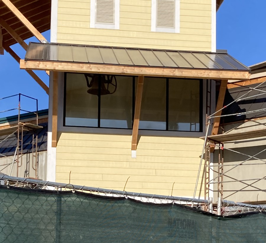 Close-up of historic bell - Trader Joes construction Oct 2021