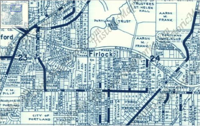 Garden Home 1964 map