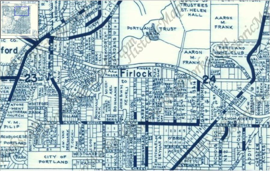 Garden Home 1964 map