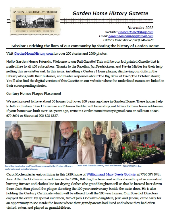 GHHP Gazette - Nov 2022