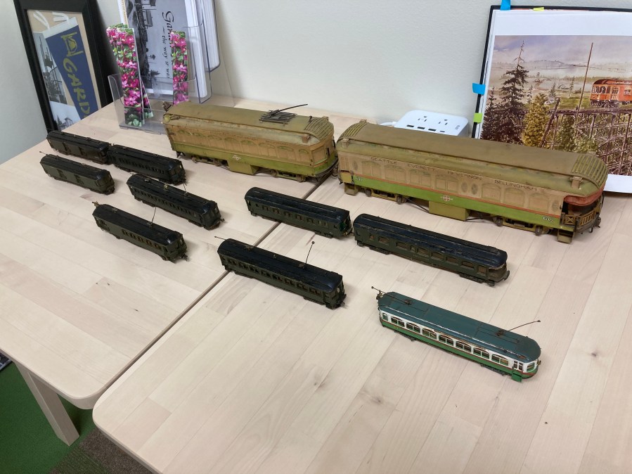 Model trains, small trains depict OER railcars
