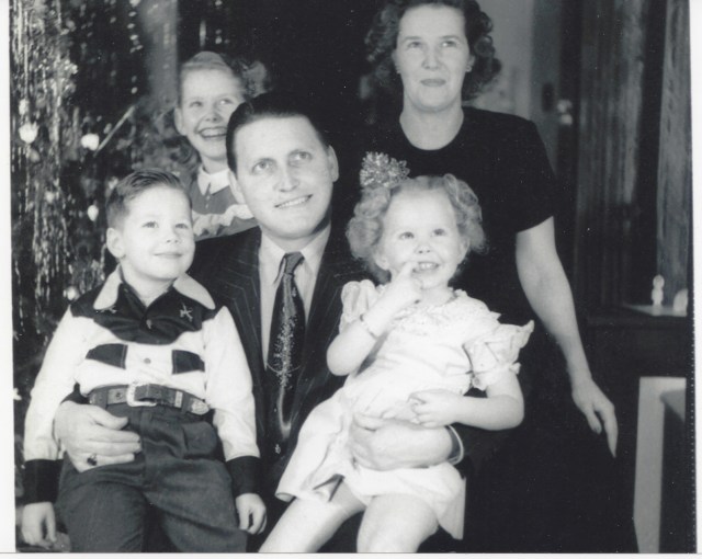 Melba and Ernie Cook, 1951 - Patti 12yrs, Warren 5yrs, Louise 4yrs