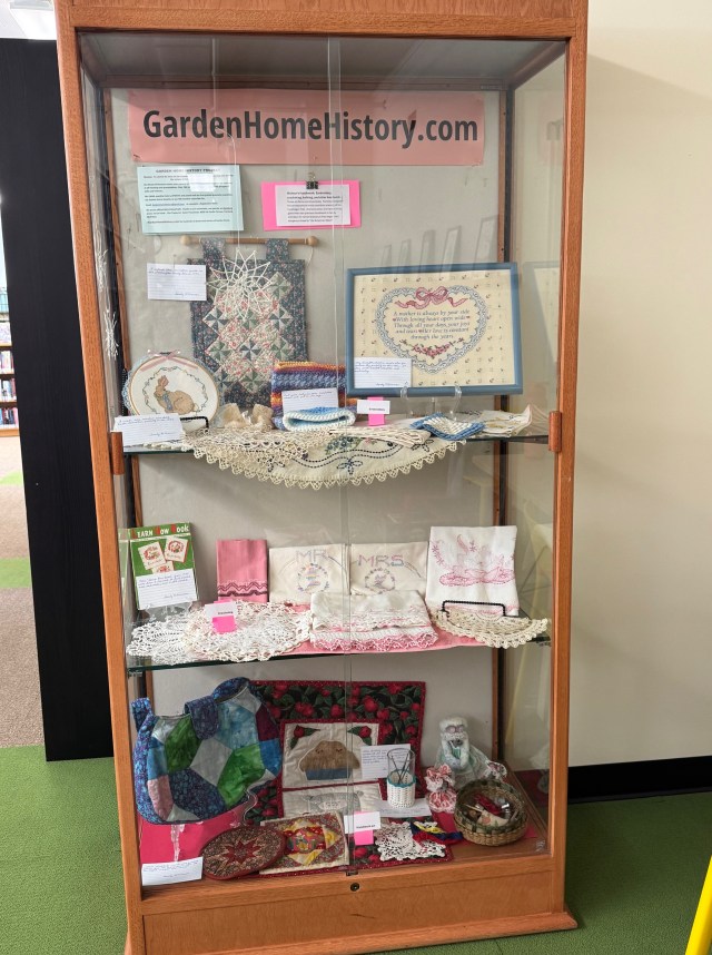 May-June 2025 Women's needlework - full cabinet