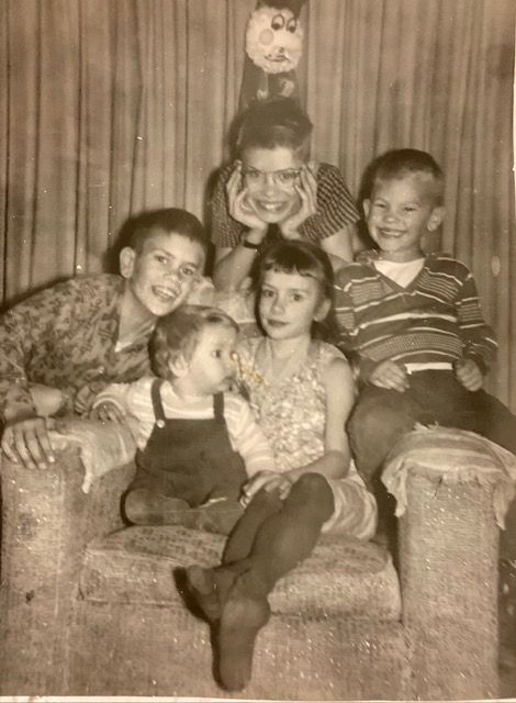 Couch family vintage photo